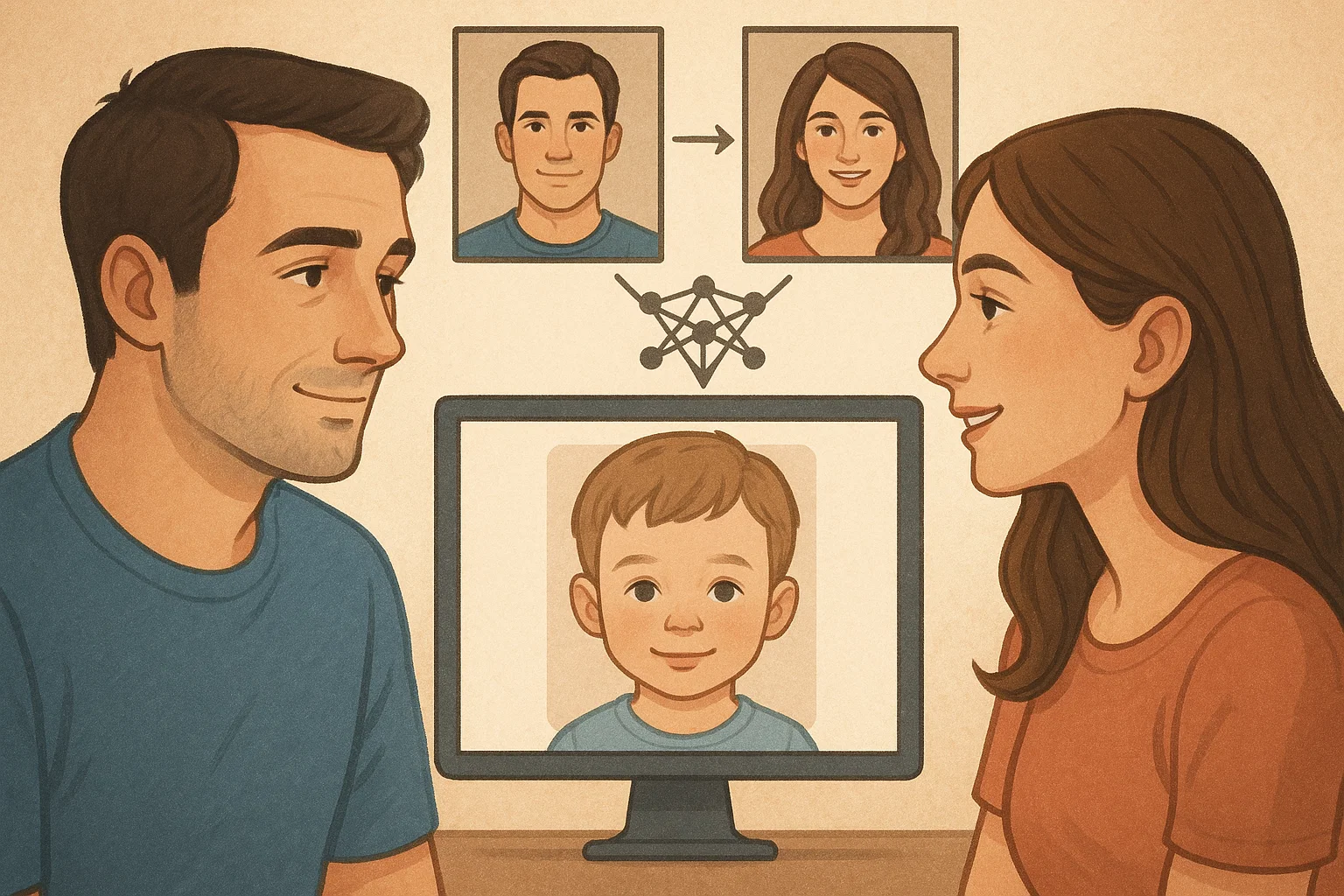 Как узнать, как будет выглядеть ребенок по фото родителей с помощью нейросетей