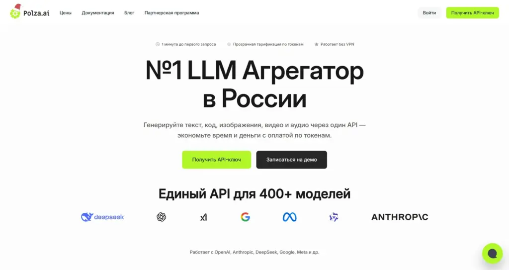 Polza Ai главная страница