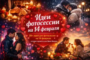 Идеи фотосессии на 14 февраля в нейросети: промпты и гайд
