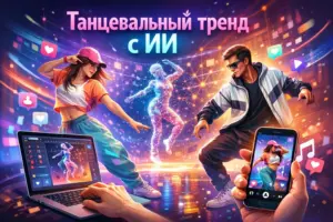 Как сгенерировать ИИ танец «Гости из будущего»