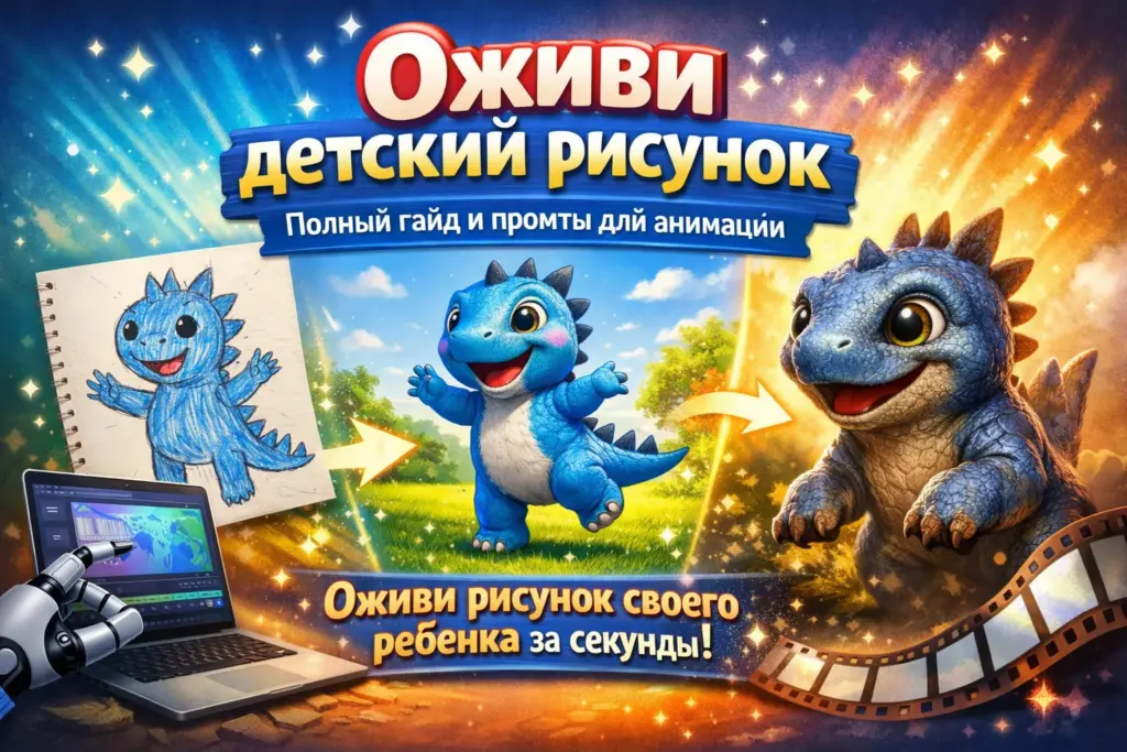 Оживи детский рисунок в Study AI