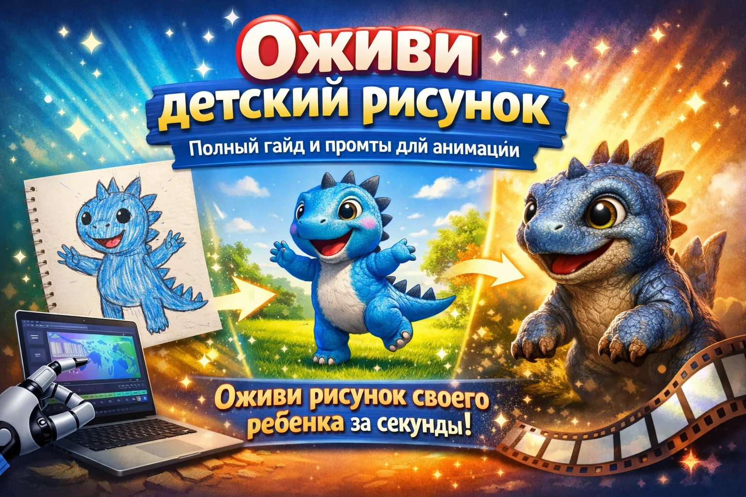 Оживи рисунок с помощью нейросети — гайд