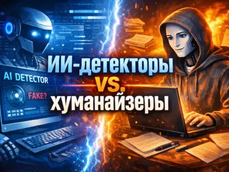 Детекторы ИИ текста против очеловечивателей