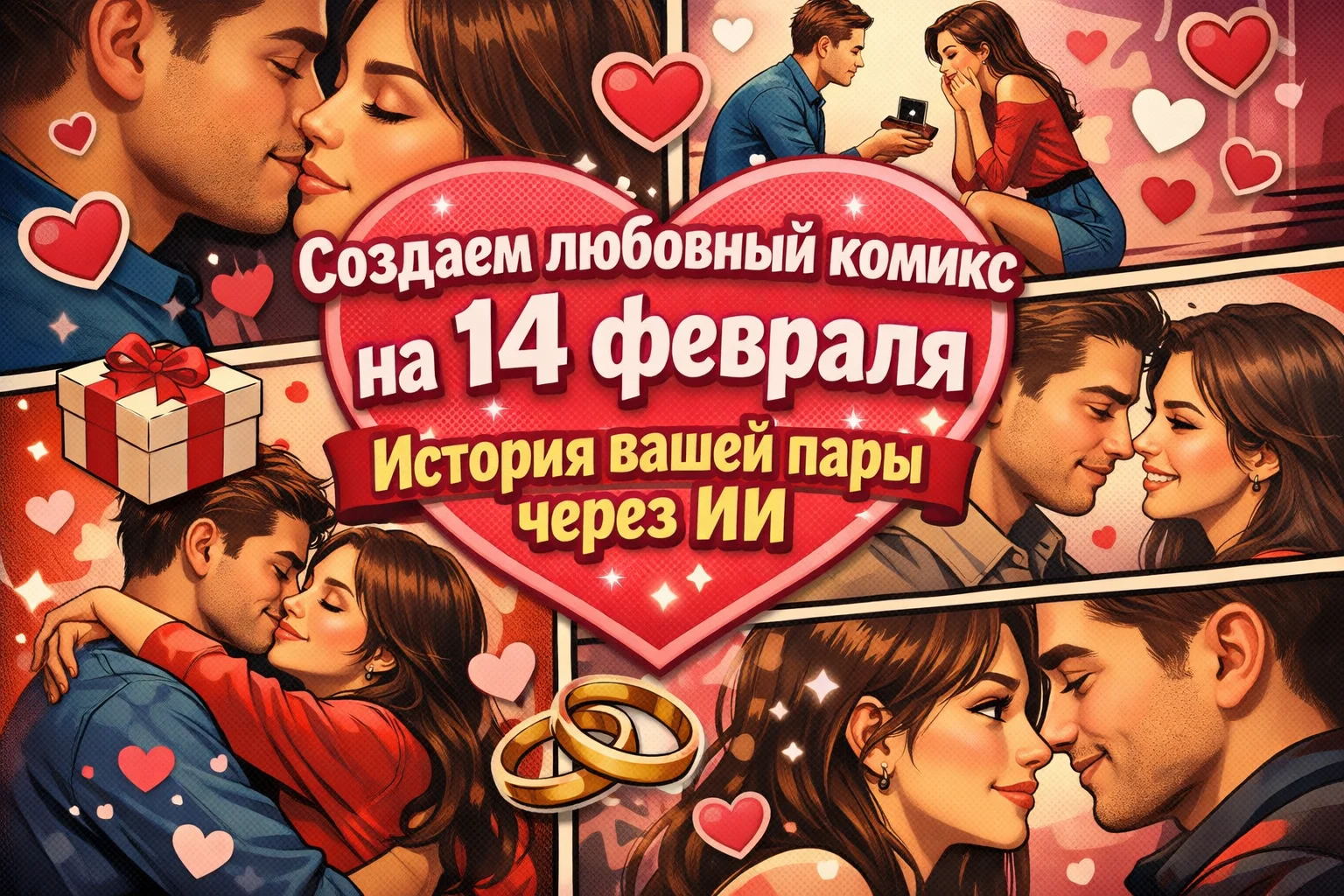 История вашей любви в ИИ комиксе