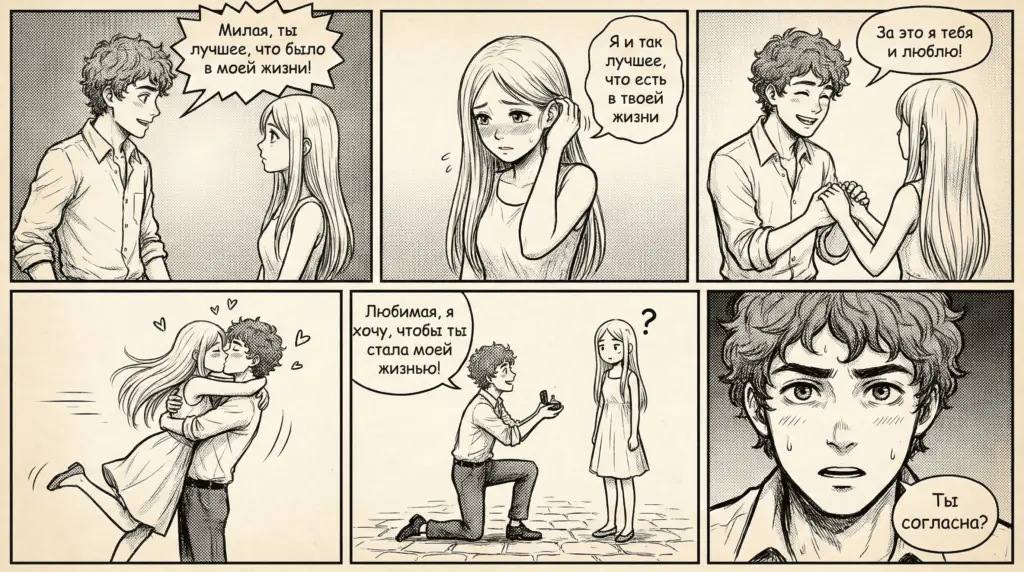 ИИ комикс по сценарию из жизни