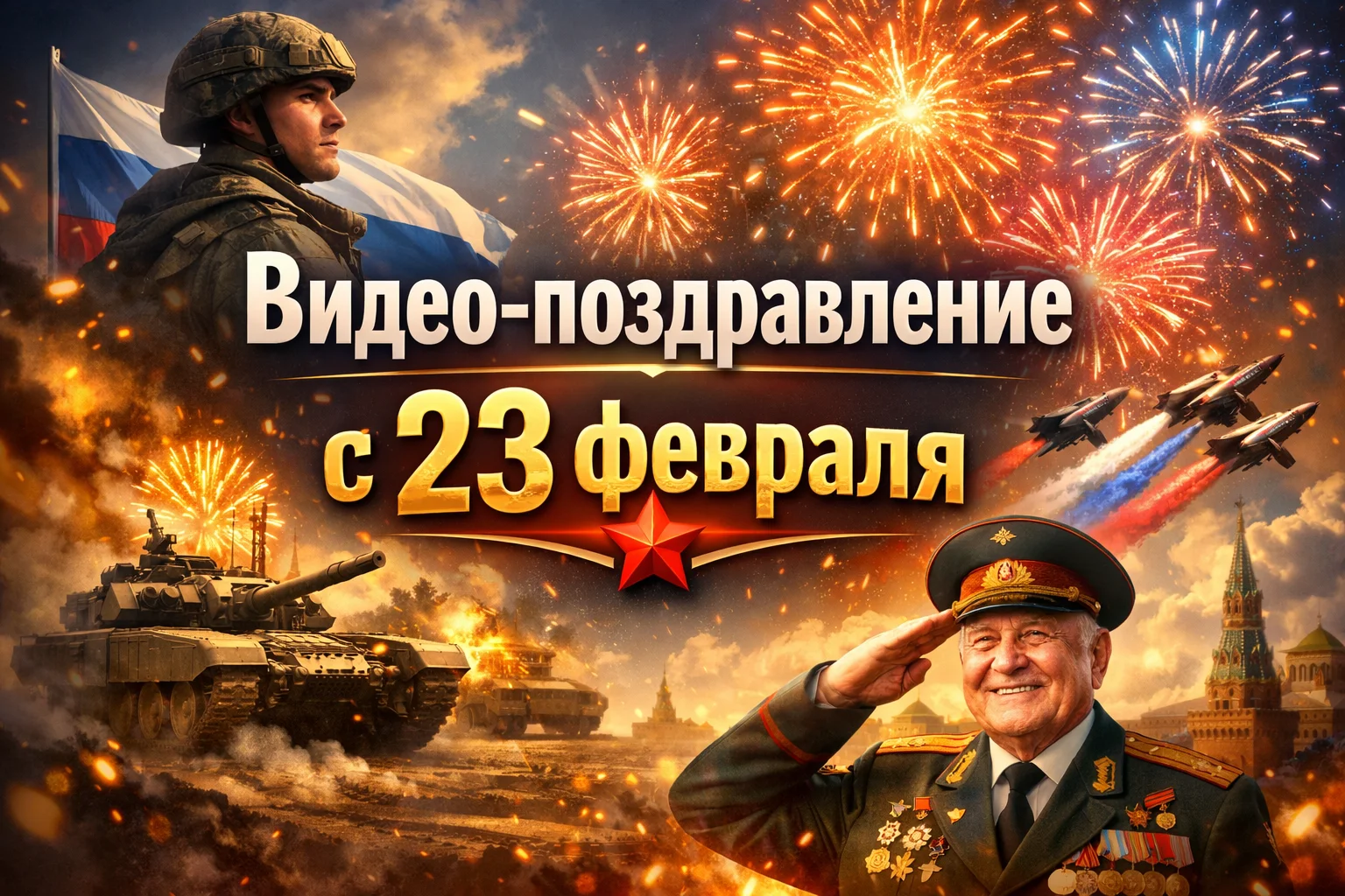 Создаем видео-поздравление с 23 февраля с помощью нейросетей