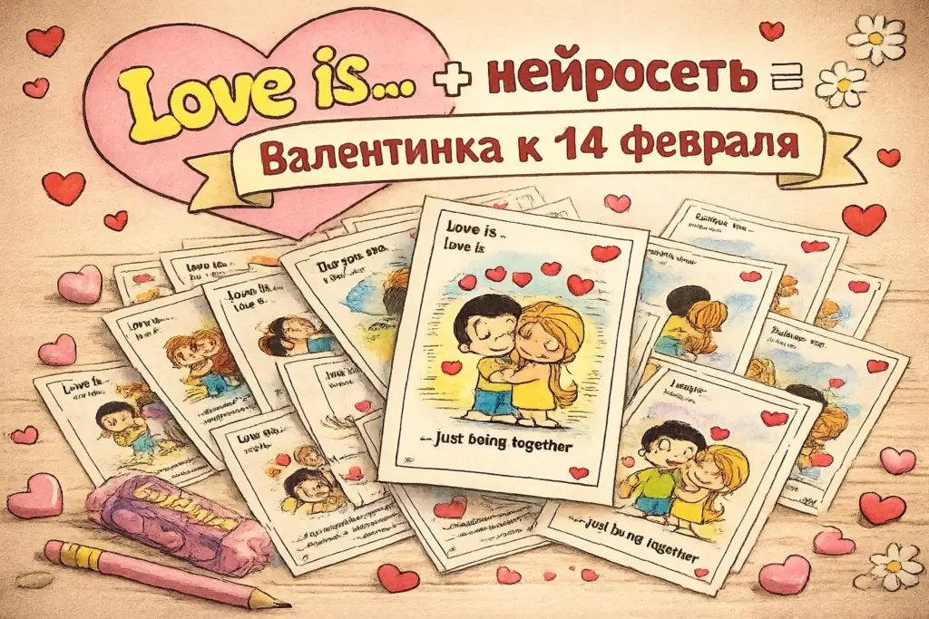 "Love is" фото через нейросеть