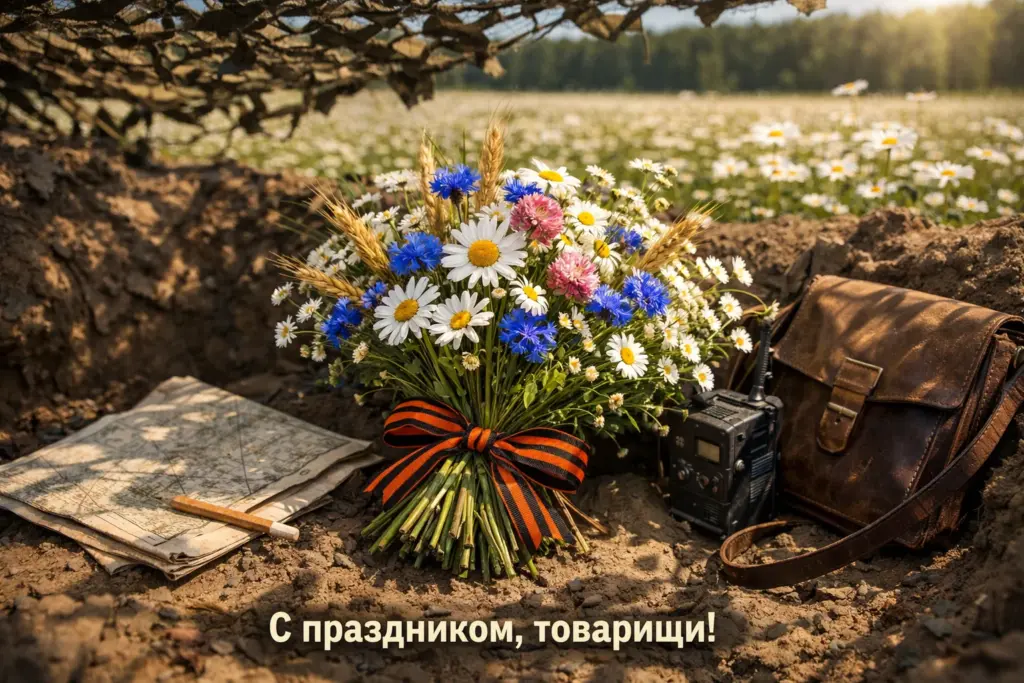 Открытка на 23 февраля для военных