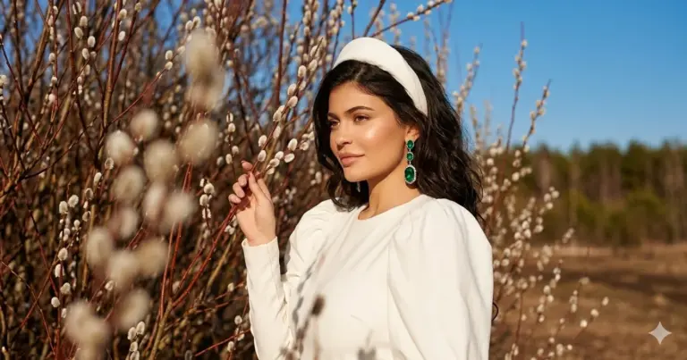 Девушка с вербой в весеннем саду