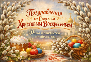 Промты для пасхальной открытки и фотосессии