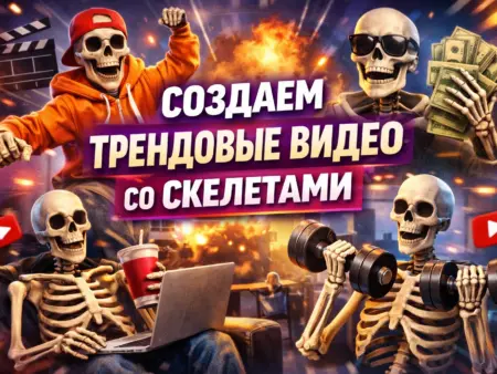 Вирусное видео со скелетами с помощью нейросетей
