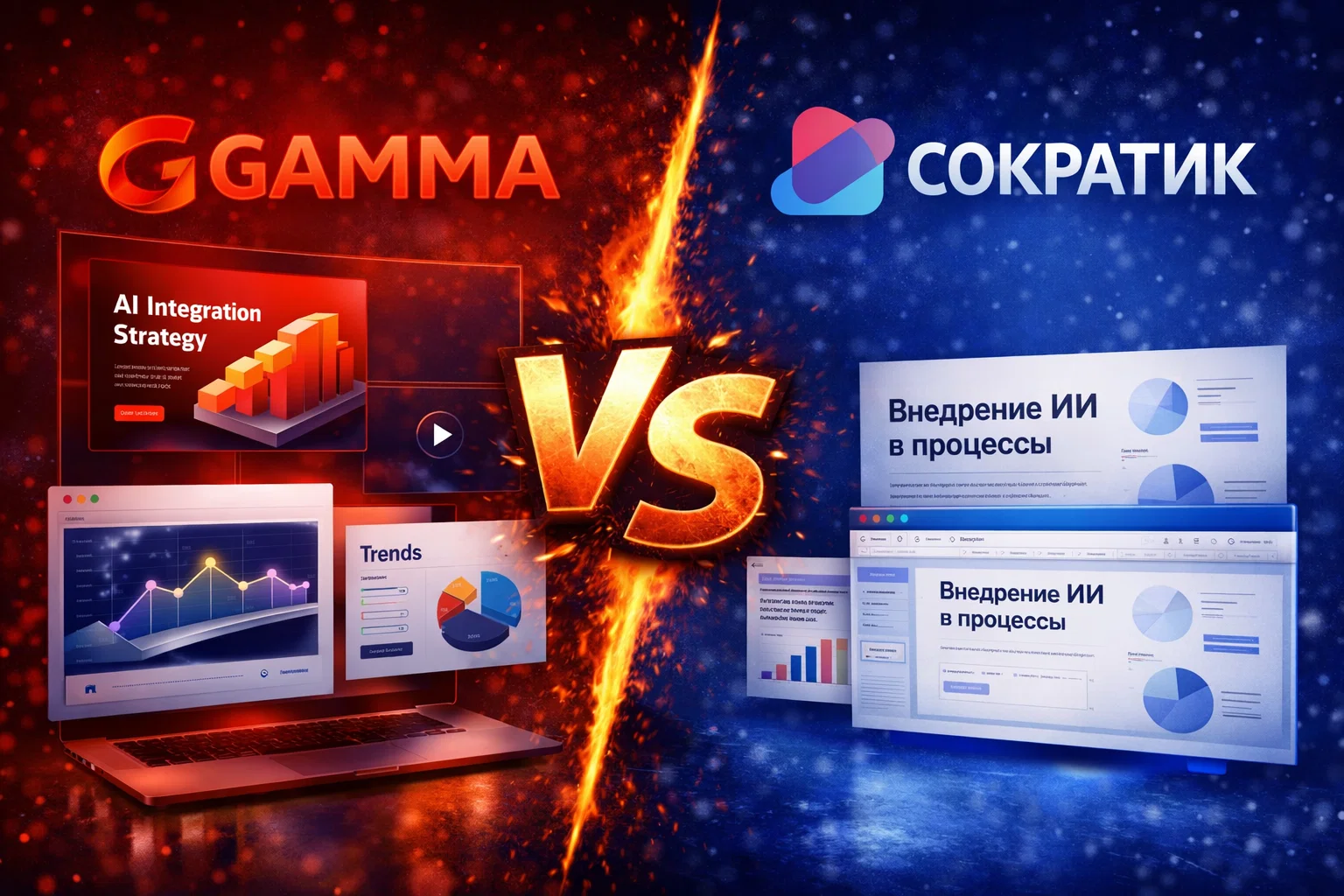 Gamma vs. Сократик — разбор генераторов презентаций