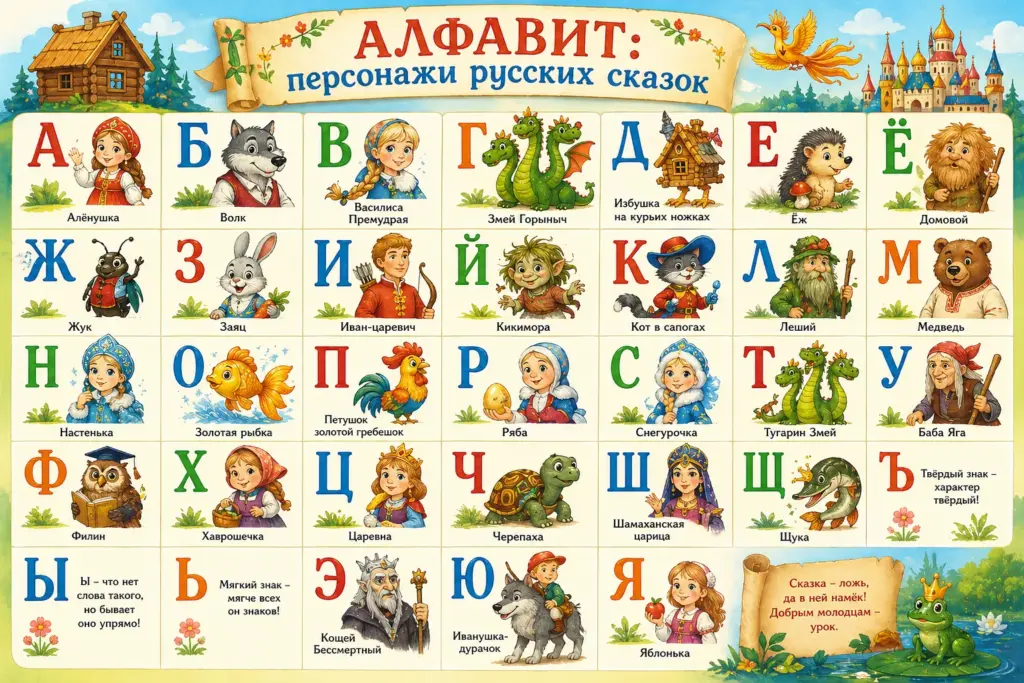 Результат генерации GPT Image 2 - русский алфавит