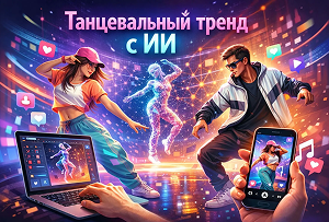 Как сгенерировать ИИ танец «Гости из будущего»