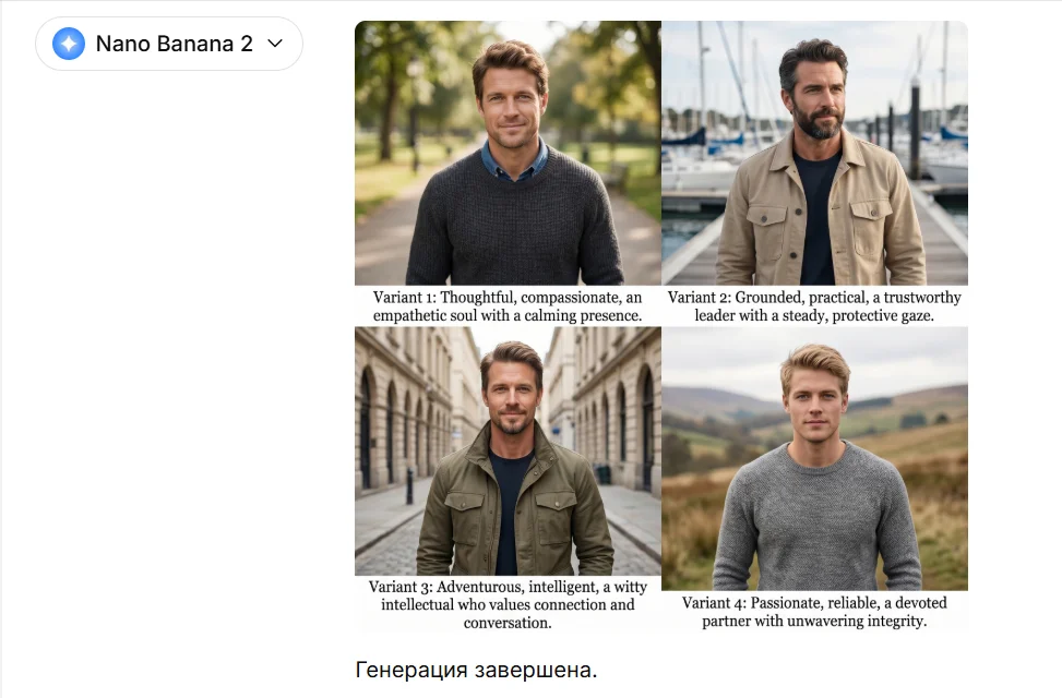 Ориентировочные портреты «второй половинки»