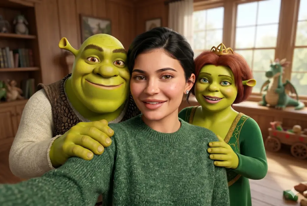 Универсальный промт для селфи с героями мультфильма