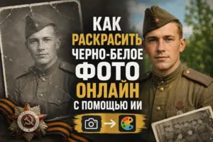 Как раскрасить черно белое фото