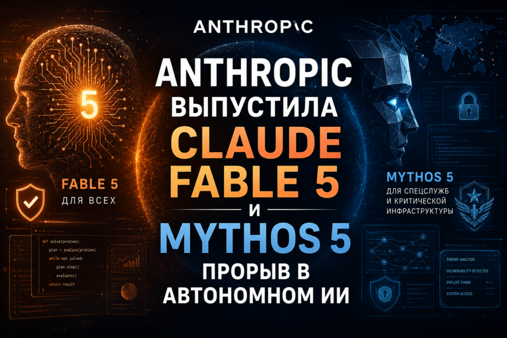 Анонс Anthropic: автономный ИИ Claude Fable 5 для всех и Mythos 5 для спецслужб.