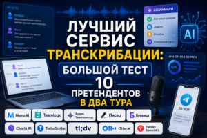 Главное превью статьи Лучший сервис транскрибации большой тест 10 нейросетей в два тура.