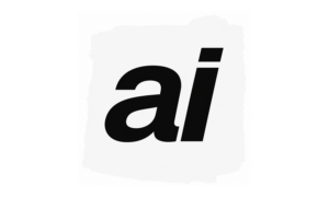 Чёрные буквы "ai" на белом фоне