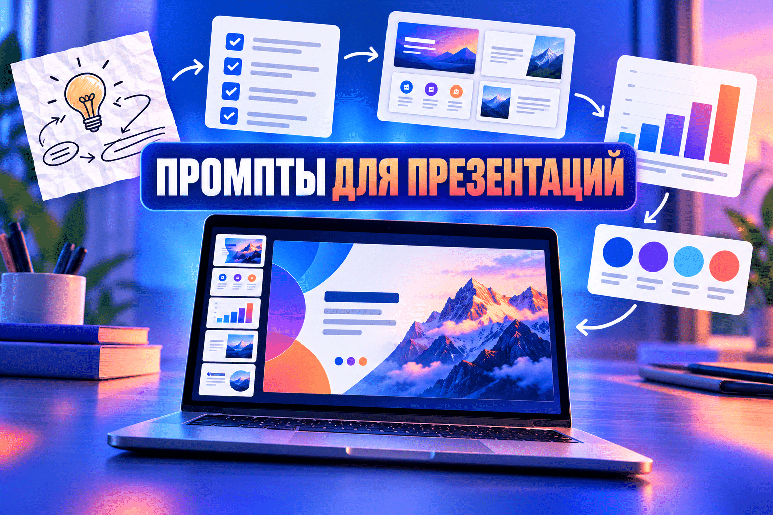 Промты для презентаций: путь от идеи и структуры к готовым слайдам