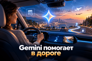 Gemini помогает водителю с персональными маршрутами и сведениями о поездке