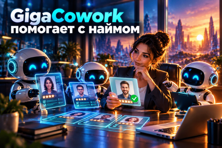 GigaCowork помогает с наймом — рекрутер и ИИ-агенты отбирают кандидатов