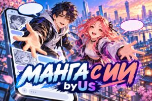 LINE Manga byUs: вымышленные герои манги и чат на смартфоне