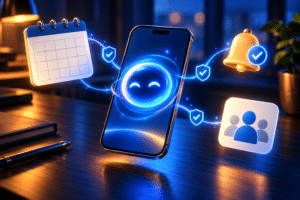 ИИ-агент Grok Bot в смартфоне с календарём, напоминаниями и контактами